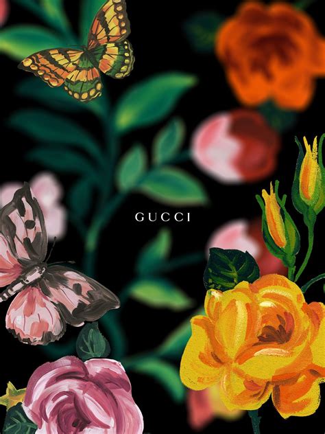 gucci butterfly wall art|gucci wallpaper interior.